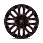 Fuel 1Pc D829 Quake 18X9 +1 Gloss Black Milled Red Tint