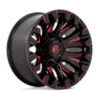 Fuel 1Pc D829 Quake 20X10 -18 Gloss Black Milled Red Tint