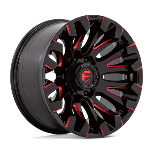 Fuel 1Pc D829 Quake 20X10 -18 Gloss Black Milled Red Tint
