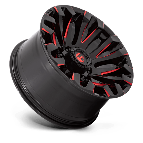 Fuel 1Pc D829 Quake 20X10 -18 Gloss Black Milled Red Tint