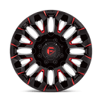 Fuel 1Pc D829 Quake 20X10 -18 Gloss Black Milled Red Tint
