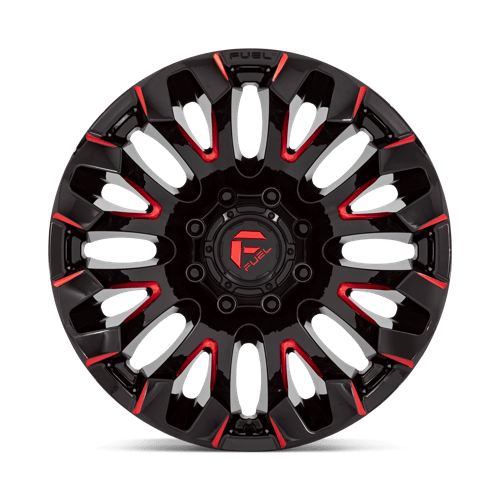 Fuel 1Pc D829 Quake 20X10 -18 Gloss Black Milled Red Tint
