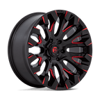 Fuel 1Pc D829 Quake 20X9 +1 Gloss Black Milled Red Tint