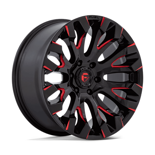 Fuel 1Pc D829 Quake 20X9 +1 Gloss Black Milled Red Tint