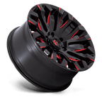 Fuel 1Pc D829 Quake 20X9 +1 Gloss Black Milled Red Tint