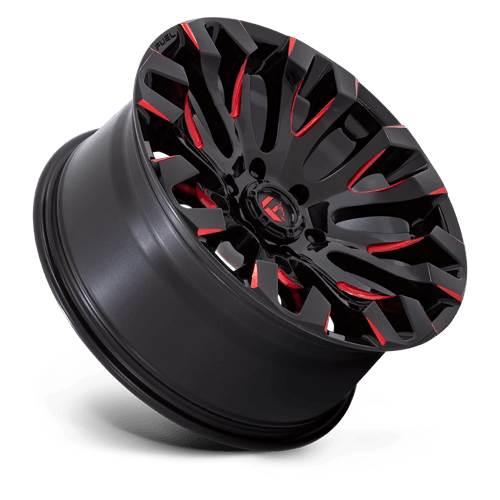 Fuel 1Pc D829 Quake 20X9 +1 Gloss Black Milled Red Tint