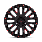 Fuel 1Pc D829 Quake 20X9 +1 Gloss Black Milled Red Tint