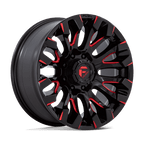 Fuel 1Pc D829 Quake 20X9 +1 Gloss Black Milled Red Tint