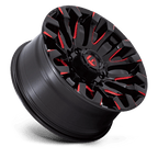 Fuel 1Pc D829 Quake 20X9 +1 Gloss Black Milled Red Tint