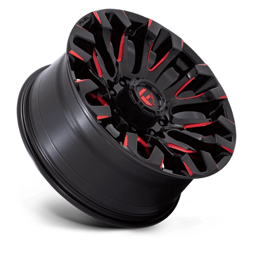Fuel 1Pc D829 Quake 20X9 +1 Gloss Black Milled Red Tint