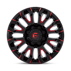 Fuel 1Pc D829 Quake 20X9 +1 Gloss Black Milled Red Tint