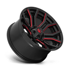 Fuel 1Pc D712 Rage 20X10 -18 Gloss Black Red Tinted Clear