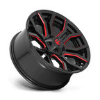 Fuel 1Pc D712 Rage 24X12 -44 Gloss Black Red Tinted Clear