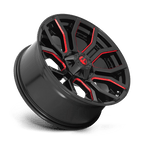 Fuel 1Pc D712 Rage 22X10 -18 Gloss Black Red Tinted Clear