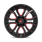 Fuel 1Pc D712 Rage 22X10 -18 Gloss Black Red Tinted Clear