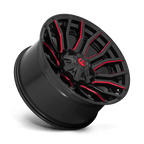 Fuel 1Pc D712 Rage 20X9 +1 Gloss Black Red Tinted Clear