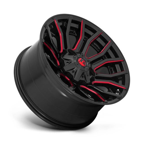 Fuel 1Pc D712 Rage 20X10 -18 Gloss Black Red Tinted Clear