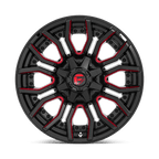 Fuel 1Pc D712 Rage 20X10 -18 Gloss Black Red Tinted Clear