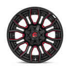 Fuel 1Pc D712 Rage 20X10 -18 Gloss Black Red Tinted Clear