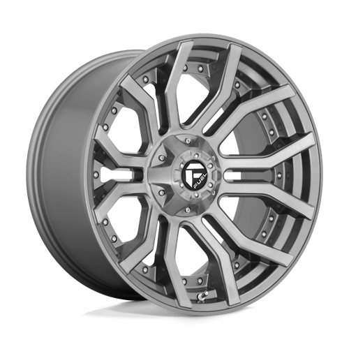 Fuel 1Pc D713 Rage Platinum 24X12 -44 Brushed Gun Metal Tinted Clear