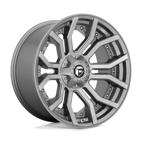 Fuel 1Pc D713 Rage Platinum 20X9 +1 Brushed Gun Metal Tinted Clear