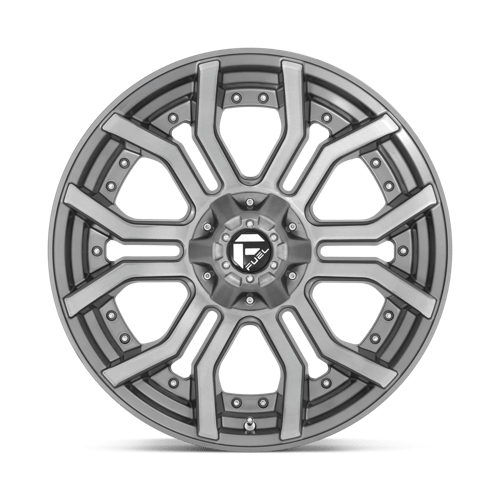 Fuel 1Pc D713 Rage Platinum 20X10 -18 Brushed Gun Metal Tinted Clear