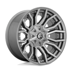 Fuel 1Pc D713 Rage Platinum 22X10 -18 Brushed Gun Metal Tinted Clear