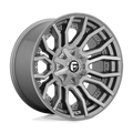 Fuel 1Pc D713 Rage Platinum 24X12 -44 Brushed Gun Metal Tinted Clear
