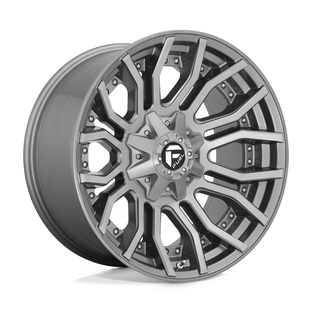 Fuel 1Pc D713 Rage Platinum 20X10 -18 Brushed Gun Metal Tinted Clear