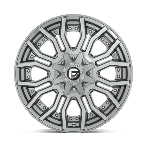 Fuel 1Pc D713 Rage Platinum 20X10 -18 Brushed Gun Metal Tinted Clear