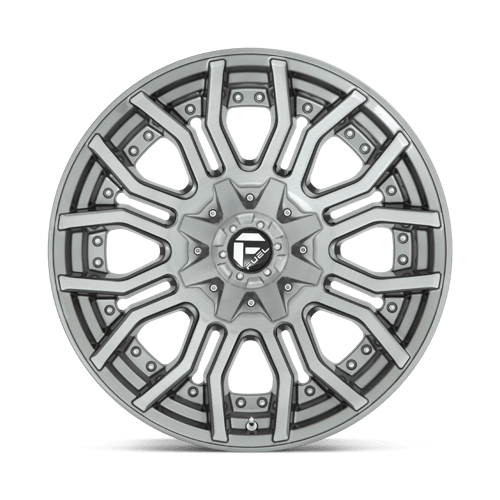 Fuel 1Pc D713 Rage Platinum 22X10 -18 Brushed Gun Metal Tinted Clear