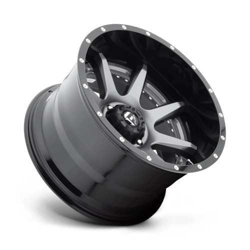 Fuel 2Pc D238 Rampage 22X14 -70 Matte Gun Metal Black Lip