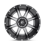 Fuel 2Pc D238 Rampage 22X14 -70 Matte Gun Metal Black Lip