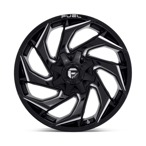 Fuel 1Pc D753 Reaction 20X9 +20 Gloss Black Milled