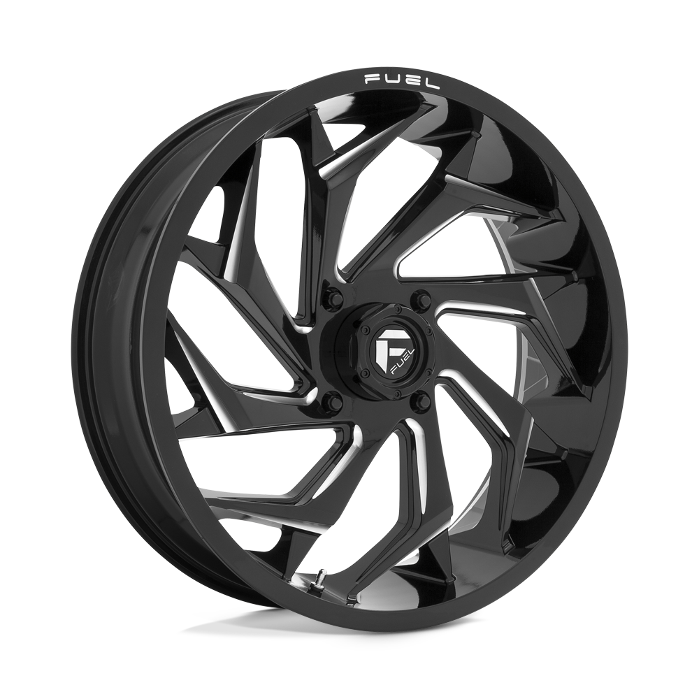 Fuel Utv D753 Reaction Utv 22X7 +13 Gloss Black Milled