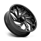 Fuel Utv D753 Reaction Utv 22X7 +13 Gloss Black Milled