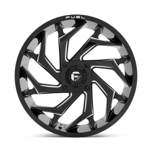 Fuel Utv D753 Reaction Utv 22X7 +13 Gloss Black Milled