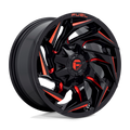 Fuel 1Pc D755 Reaction 18X9 +1 Gloss Black Milled W/ Red Tint