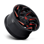 Fuel 1Pc D755 Reaction 15X8 -12 Gloss Black Milled W/ Red Tint