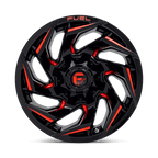 Fuel 1Pc D755 Reaction 20X10 -18 Gloss Black Milled W/ Red Tint