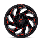 Fuel 1Pc D755 Reaction 20X10 -18 Gloss Black Milled W/ Red Tint