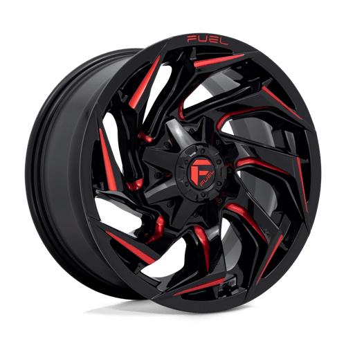 Fuel 1Pc D755 Reaction 18X9 +1 Gloss Black Milled W/ Red Tint