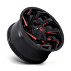 Fuel 1Pc D755 Reaction 18X9 +1 Gloss Black Milled W/ Red Tint