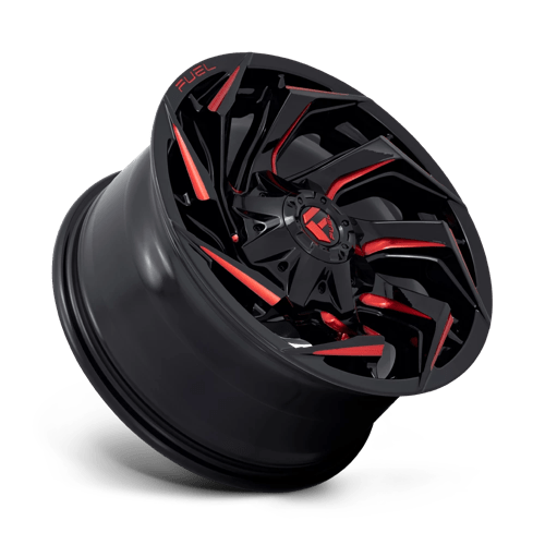 Fuel 1Pc D755 Reaction 18X9 +1 Gloss Black Milled W/ Red Tint