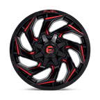Fuel 1Pc D755 Reaction 18X9 +1 Gloss Black Milled W/ Red Tint
