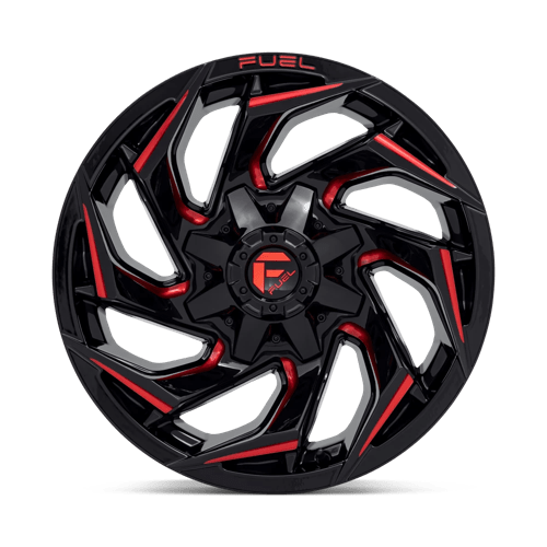 Fuel 1Pc D755 Reaction 18X9 +1 Gloss Black Milled W/ Red Tint