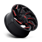 Fuel 1Pc D755 Reaction 20X9 +20 Gloss Black Milled W/ Red Tint