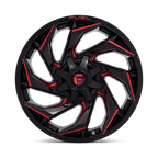 Fuel 1Pc D755 Reaction 20X9 +20 Gloss Black Milled W/ Red Tint