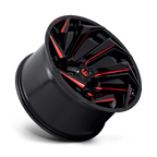 Fuel 1Pc D755 Reaction 22X12 -44 Gloss Black Milled W/ Red Tint