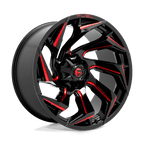 Fuel 1Pc D755 Reaction 24X12 -44 Gloss Black Milled W/ Red Tint